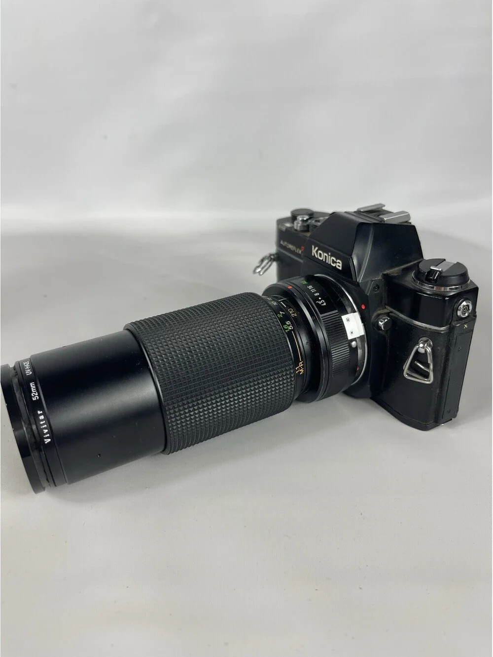 Konica Autoreflex TC 35mm Film Camera w/Extra Lens And Carry Strap